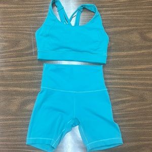 Lululemon 6” shorts size 4 & sports bra size 6